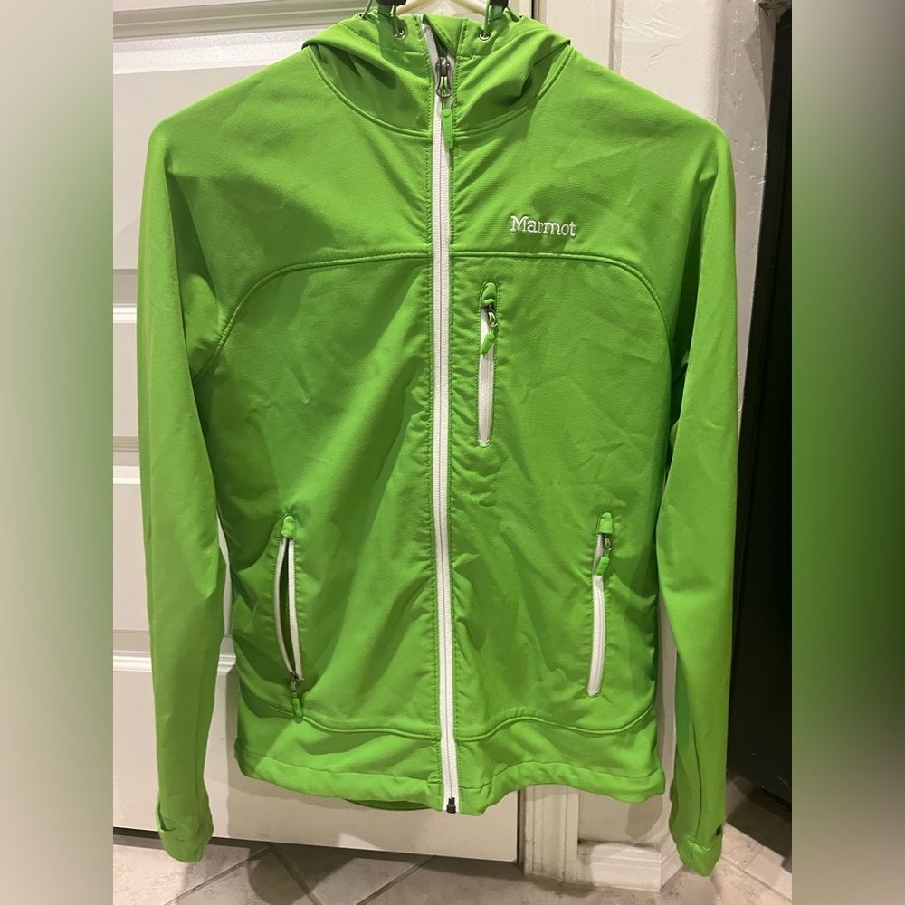 Marmot Lime Green lightweight shell